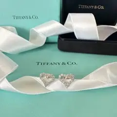 未使用Tiffany&Co.ハート0.5ctダイヤモンドPT950ピアス