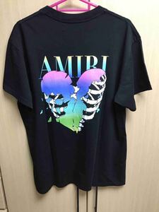 国内正規 未使用 19SS AMIRI アミリ LOVERS BLACK × RAINBOW ラヴァーズ 虹 レインボー Tシャツ XS