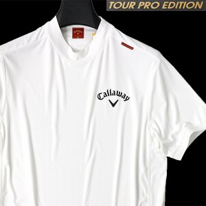 新品 キャロウェイ ゴルフ レッドレーベル モックネック 半袖 シャツ L 白 Callaway GOLF メンズ ウェア 石川遼プロ共同開発 ◆CH2682B