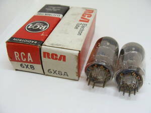 真空管 6X8 6X8A 2本セット RCA 箱入り 試験済み 3ヶ月保証 #017