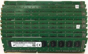 【2GB×10枚セット】低電圧版 M PC3L-12800E 計20GB 1R×8 or 2R×8 中古メモリ サーバー用 DDR3 ECC 即決 動作保証【送料無料】