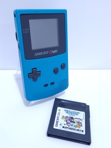 動作品 レトロゲーム 任天堂 Nintendo Gameboy Color ゲームボーイカラー本体 CGB-001 GBC +ゲームソフト 希少品 (R-32)