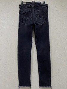 ※DIESEL ディーゼル JIFER 084JS STRETCH REGULAR SLIM-TAPERED ストレッチ デニムパンツ ブラック ルーマニア製 27 BJBA.C