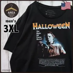 【HALLOW WEEN】ハーローウィーン古着Tシャツメンズ3XLサイズブラック