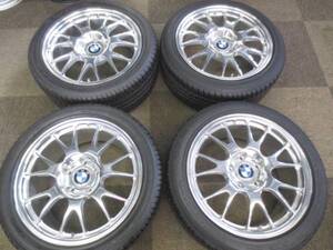 値下!!極上!!アウトストラーダ/スプレッドM7☆17×8J+38☆5H/120☆BMW/3シリーズ/PCD120☆225/45R17 245/40R17☆美品/フルレストア