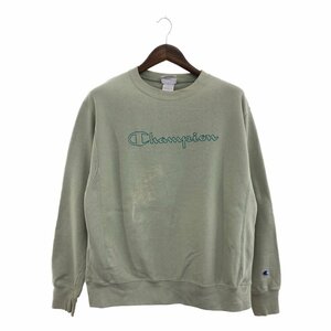 Champion チャンピオン リバースウィーブ ロゴ スウェット トレーナー グリーン (メンズ LARGE) Q0121