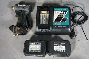 ◎ makita マキタ 18V 充電式インパクトドライバー 型番不明 充電器 バッテリー２個付き DC18RC T BL1830 BL1860 ※ジャンク品