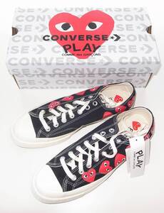 PLAY COMME des GARCONS CONVERSE low 27.5cm black コンバース コムデギャルソン