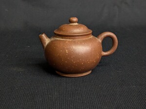 時代 煎茶道具 中国 茶器 無銘 朱泥 急須 約10×7cm 紫砂 唐物