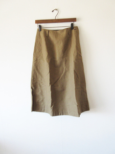 2023SS MARGARET HOWELL / マーガレットハウエル 578-3132006 COTTON LINEN TWILL SKIRT I OLIVE * スカート レディース