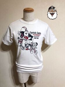 CAPTAIN SANTA キャプテンサンタ 25th クルーネック Tシャツ トップス サイズM 半袖 ジョイマークデザイン 日本製 白