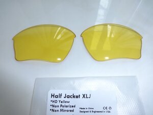 処分価格！！！オークリー ハーフジャケット 1.0　XLJ 用 カスタムレンズ HD YELLOW Color 新品 Half Jacket　1.0　XLJ 　