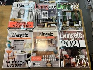 s0909-6洋書まとめセット/洋雑誌/LIVINGETC/ディスプレイ/インテリア/クラシック/アンティーク/ヴィンテージ/小物/装飾