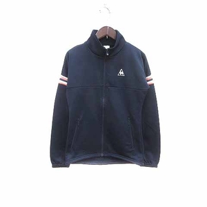 ルコックスポルティフ le coq sportif スポーツウェア ジャケット ジャージ ジップアップ ライン 長袖 S 紺 ネイビー /YK レディース