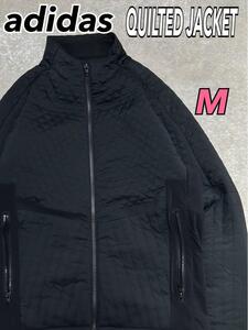 美品 アディダス　スポーツキルティング 長袖フルジップジャケット QUILTED JACKET golf