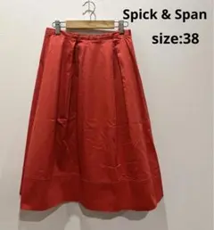 スピックアンドスパン Spick ＆ Span スカート オレンジ系 38