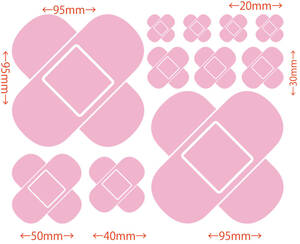  絆創膏 バンドエイド・5 カッティングステッカー 耐水・耐候 車やバイクのワンポイントやキズ隠しに