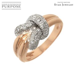 スタージュエリー Star Jewelry 11.5号 リング ダイヤ 0.15ct K18 WG PG ホワイト ピンクゴールド 750 指輪 Diamond Ring 90252177