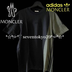 新入荷 本物 新品 43539235 超人気MONCLER ジーニアス モンクレール x adidasコラボ 限定 サイズM ラバーロゴTシャツ カットソー　