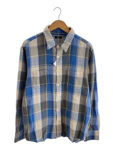 TMT◆HEAVY TWILL PLAID SHIRT/長袖シャツ/XL/コットン/BLU/チェック/TSH-S2403