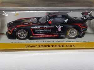 新品 1/43 スパーク SPARK Mercedes SLS AMG GT3 n.18 24H SPA 2014 ドライバー：R.Muscat-V.Lunkin-Saud T.Al Faisal-C.Bracke