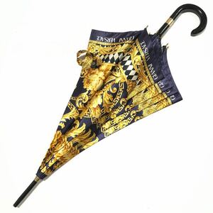 【ヴェルサーチェ】本物 GIANNI VERSACE 傘 バロック柄 全長89cm 雨傘 アンブレラ 雨具 長傘 メンズ レディース 2