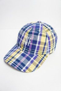 美品 HUF ハフ パネル キャップ コットン チェック柄 帽子 HEAD WEAR 703N