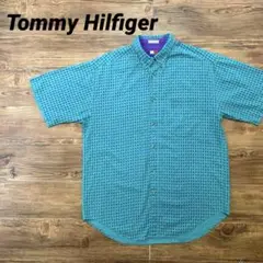 US古着　90s Tommy Hilfiger ロゴ刺繍　ペイズリー柄