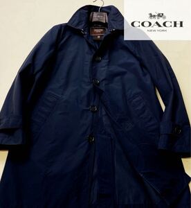 j43極美　超ド級!!!牛革レザー　現行モデルコーチ COACH ギャバジンステンカラーコート メンズコート　メンズ　別格！east1941 