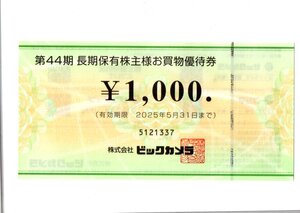 ビックカメラ　株主優待券　有効期限　2025年5月31日