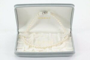 TASAKI タサキ 田崎真珠 パール 留め具シルバー 約7.4-7.8ｍｍ珠 ネックレス レディース アクセサリー ケース付き 2149-A