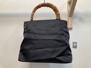 ◆GUCCI グッチ ハンドバッグ バンブーライン 黒 002.2658.0508.5 中古◆12764