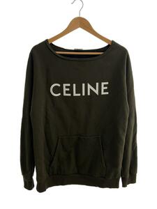 CELINE◆ロゴスウェット/XS/コットン/KHK/2Y423670Q