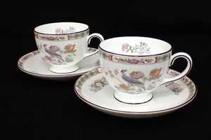 ▲洋食器51 WEDGWOOD ウェッジウッド KUTANI CRANE クタニクレーン カップ&ソーサー(2客)▲茶器/消費税0円