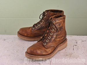 B018 USA製 チペワ Chippewa ワークブーツ 茶 ブラウン レディース US6.5 CM23 23cm 