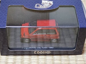 新品未使用未開封　EBBRO　1/43 1982年 ホンダ シティ ターボ (レッド)