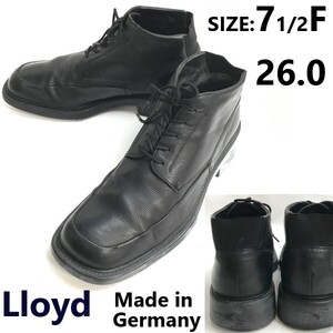 ドイツ製★ロイド/Lloyd★本革/レザー/チャッカ/ショートブーツ【7.5F/26.0/バックゴア/黒/black】Leather/Boots/shoes◆pWB107-3