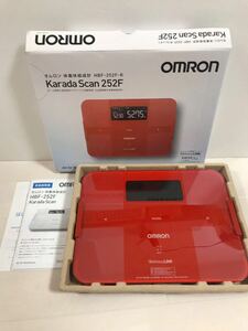 OMRON HBF-252F オムロン 体重・体組成計 カラダスキャン　赤　オムロン体重体組成計 体重計 体重体組成計 karadaScan