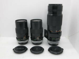 CANON LENS FD 300mm 1:5.6 S.C. / 135mm 1:3.5 S.C. / 135mm 1:3.5 S.C. 【KNT025】