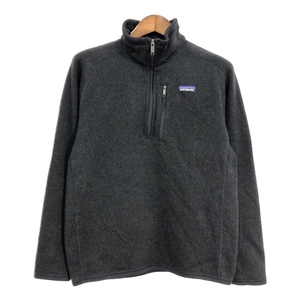 patagonia パタゴニア ハーフジップ ベターセーター フリースジャケット アウトドア ブラック (メンズ M) 中古 古着 S3300