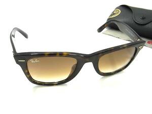 1円 ■美品■ Ray-Ban レイバン RB 2140-F 902/51 52□22 2N WAYFARER べっ甲調 サングラス メガネ 眼鏡 メンズ ブラウン系 FF3887