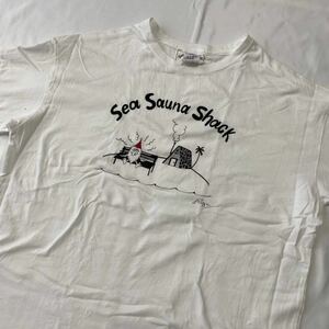 【M】sea sauna shack Tシャツ 半袖 ビッグシルエット シーサウナシャック サウナ サ活 白