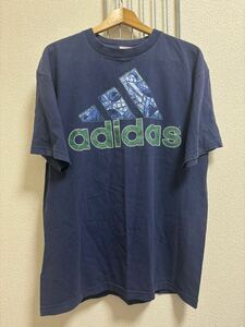 ［adidas］アディダス　半袖Tシャツ 　ネイビー系　M Y3073