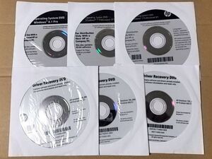 6枚組 HP EliteDesk 700_800 ProDesk 600 G1 DVD Win8.1(64Bit) Win7(32Bit+64Bit) リカバリ ドライバー ディスク　DVD D97