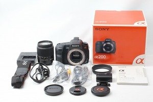 ◆超極上美品◆ソニー Sony α200 ズームレンズキット DSLR-A200K 付属品満載 元箱◇M45513