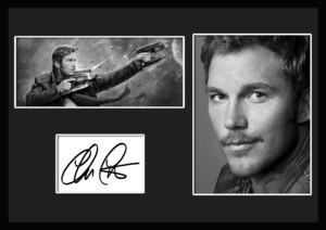 10種類!クリス・プラット/Chris Pratt/俳優/サインプリント&証明書付きフレーム/BW/モノクロ/ディスプレイ(7-3W)