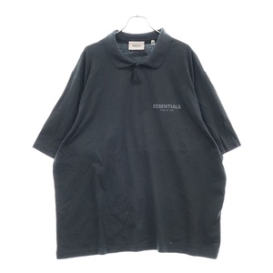 FOG Essentials エフオージー エッセンシャルズ LOGO S/S POLO BLACK ロゴプリント 半袖ポロシャツ ブラック