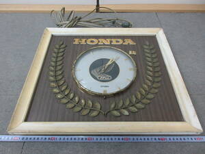 K828【8-4】□ HONDA ホンダ CITIZEN 掛け時計 ウイングマーク 約43×49cm ※破損あり ジャンク品 / アナログ時計