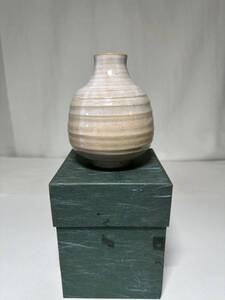 初出し品　宮島焼　花器 花瓶 紙箱　作家　★広島発送★