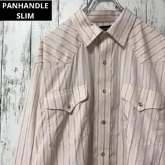 PANHANDLE SLIM アメリカ古着 長袖ストライプシャツ　メンズ
